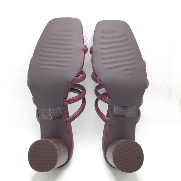 Yellow Box Womens Caspia-Merlot Red Heeled Strappy Sandals Choose Size - Picture 8 of 10